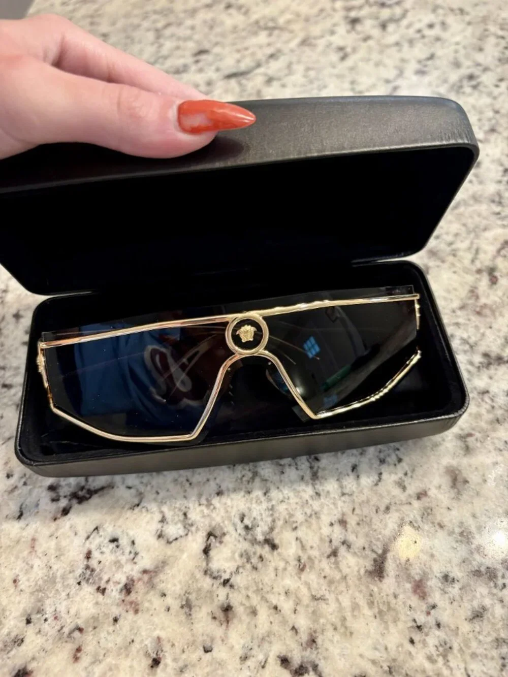 Versace Gold Shield Sunglasses
